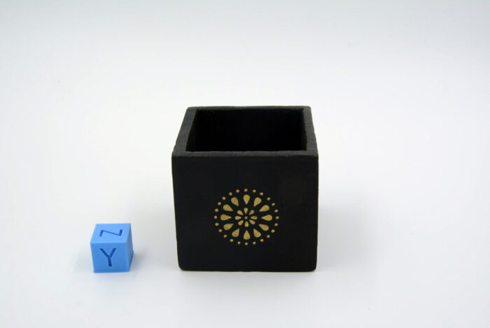 Black Cube Pot